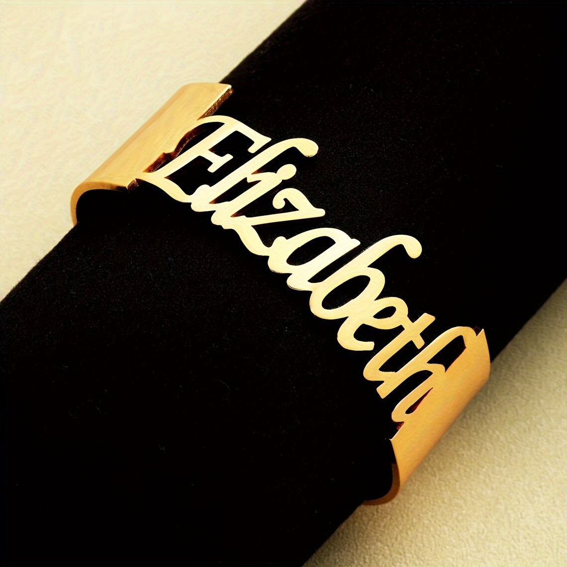 Personalized Name Cuff Bracelet 18K Plated Stainless Steel Vintage Sexy Style